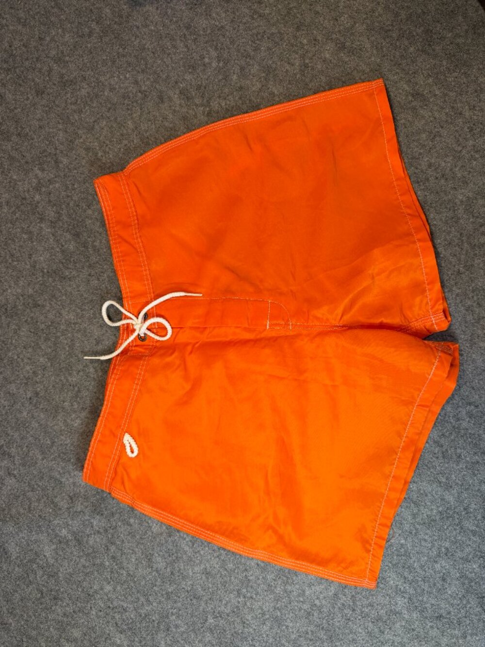 Sundek Men's Board Shorts Size 32 Orange Rainbow Stripe Swim Trunks - Picture 6 of 9